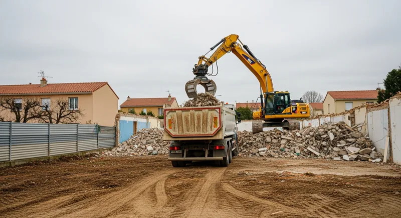 Démolition d'un bâti sur parcelle en division à Aucamville (31)